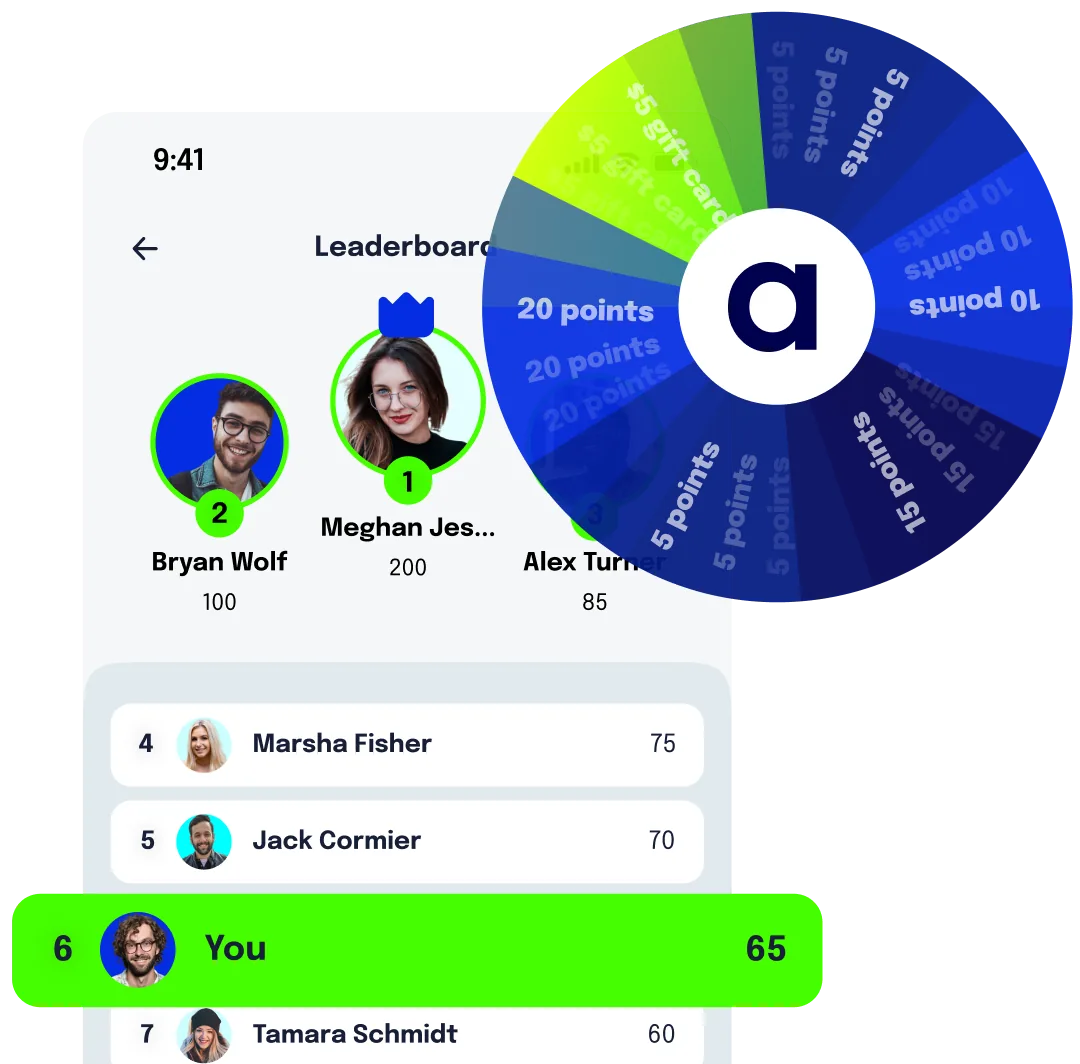 Augeo Rewards instant-win games on a phone