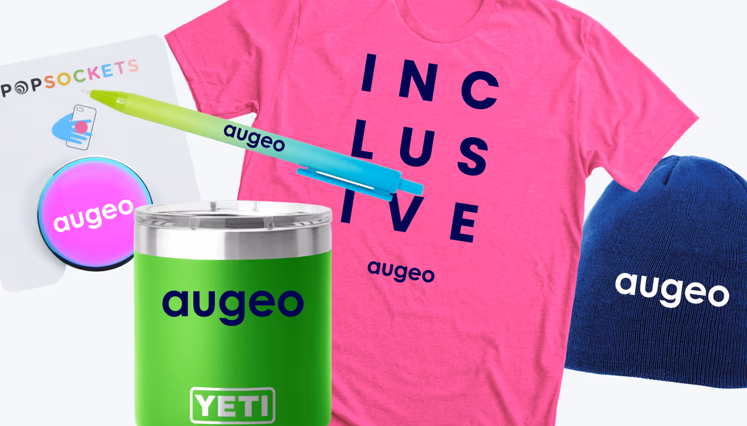 Augeo Rewards custom-branded client swag