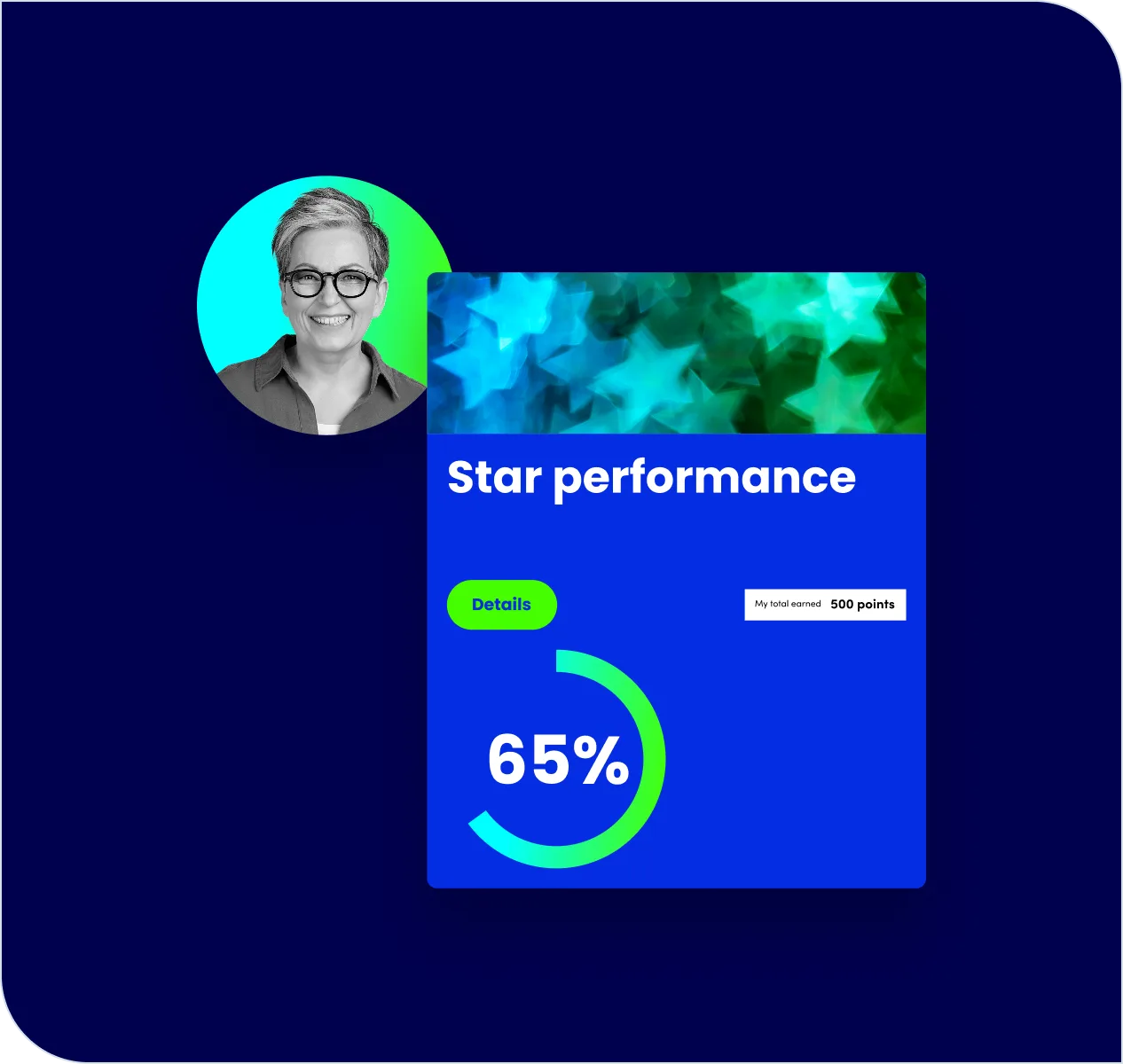 Progress dashboard showing real-time advancement toward the next milestone