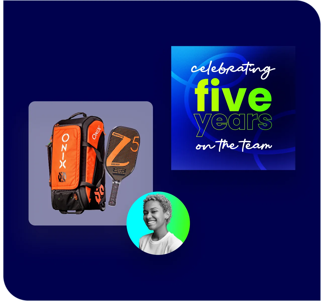 Personal milestone celebration marking five years on the team